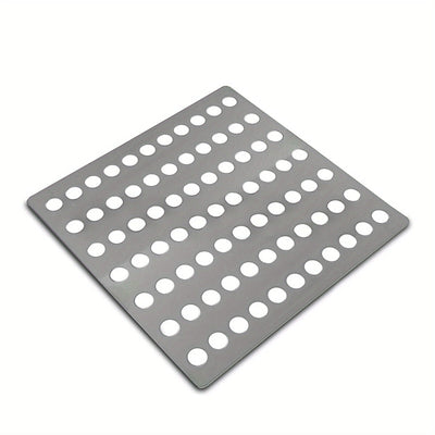 1 rejilla de acero inoxidable para drenaje, protector de hojas – Placa cuadrada resistente al óxido, filtro para protección de desagües exteriores