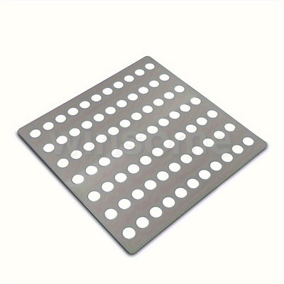 1 rejilla de acero inoxidable para drenaje, protector de hojas – Placa cuadrada resistente al óxido, filtro para protección de desagües exteriores