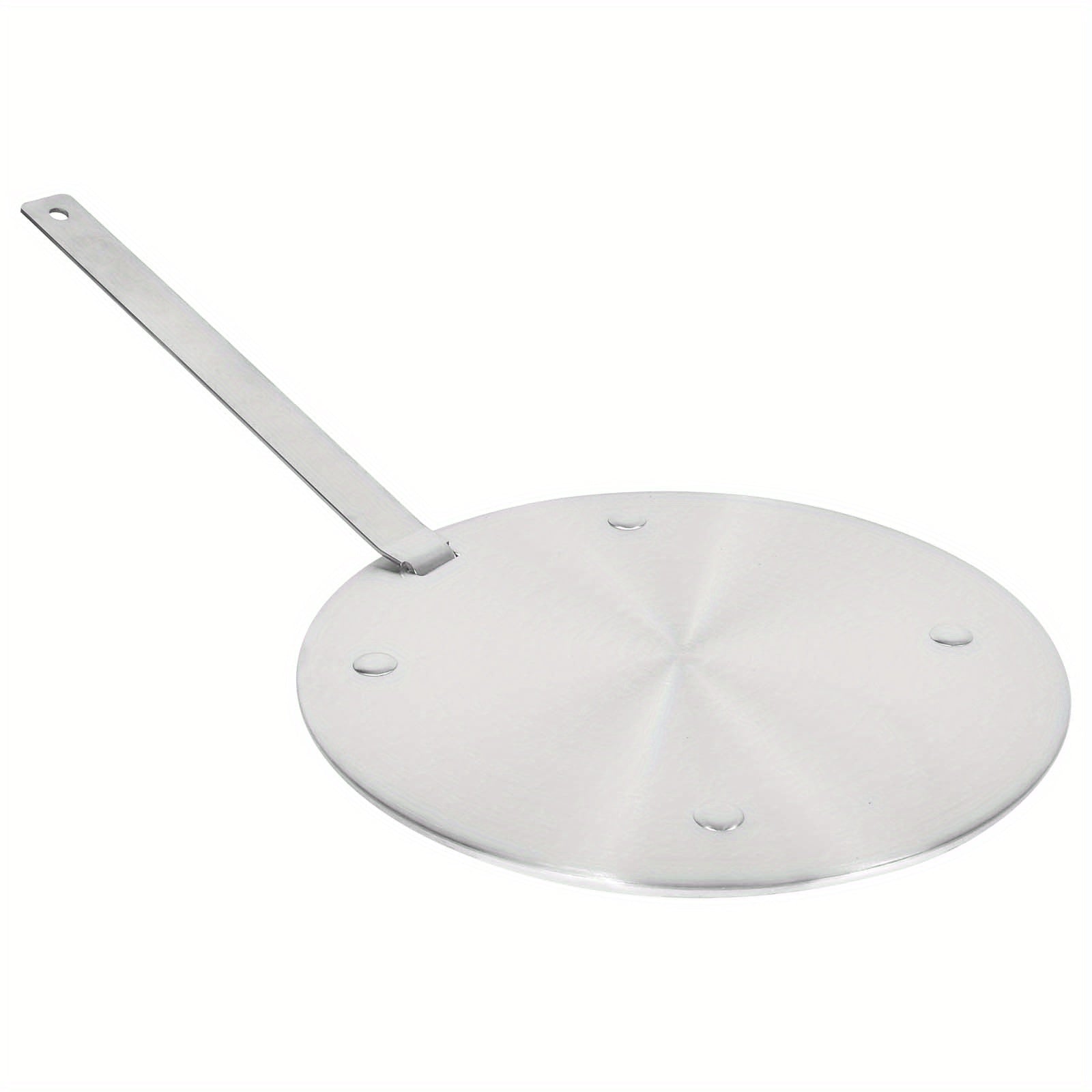 Placa de conversión de inducción de 20 cm - Difusor de calor de acero inoxidable con mango para estufa de gas, herramienta de cocina de ahorro de energía para una distribución uniforme del calor, compatible con utensilios de cocina no inductivos