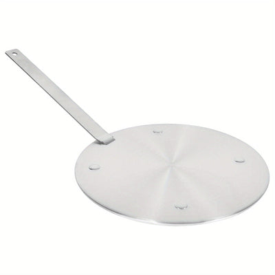 Placa de conversión de inducción de 20 cm - Difusor de calor de acero inoxidable con mango para estufa de gas, herramienta de cocina de ahorro de energía para una distribución uniforme del calor, compatible con utensilios de cocina no inductivos