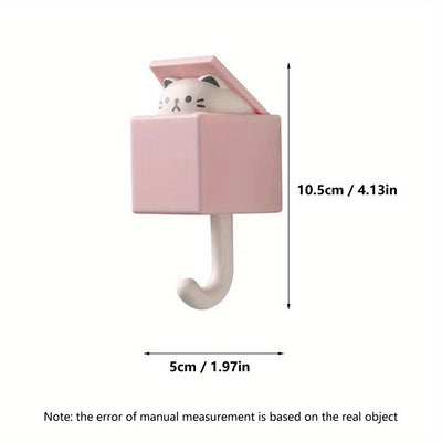 Lindo gancho de gatito: Adorable gancho con un diseño de gato caprichoso, perfecto para la decoración de tu hogar - No requiere energía.