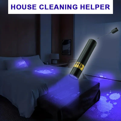 1 pieza de linterna mini de 395NM - Linterna portátil, recargable por USB, lámpara de uñas multifuncional y detector de orina de mascotas, batería de litio, sin fragancia para la higiene hotelera, detección de manchas y inspección de alfombras, herramien