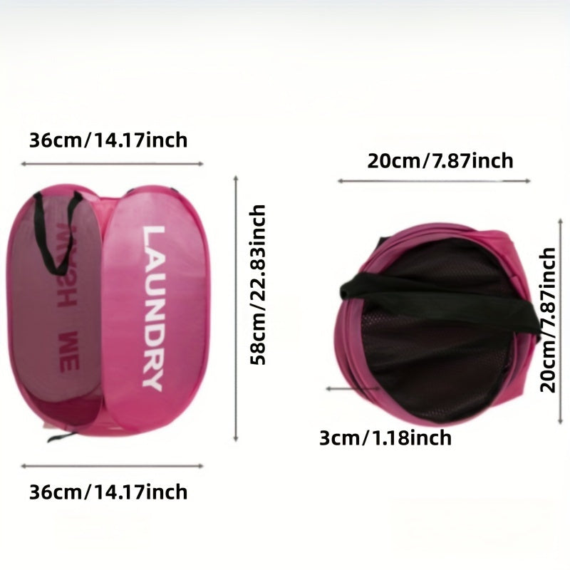 1pc Cesto de ropa plegable, cesta de ropa portátil con asas, contenedor de almacenamiento que ahorra espacio para la organización del hogar, estilo deportivo y de ocio versátil, ideal para decoración de baños, dormitorios y dormitorios.