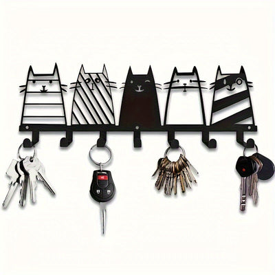 Ganchos metálicos modernos con diseño de patas de gato y perro, organizador de pared para abrigos y accesorios, fácil de instalar, decoración para el hogar que ahorra espacio - 1 pieza