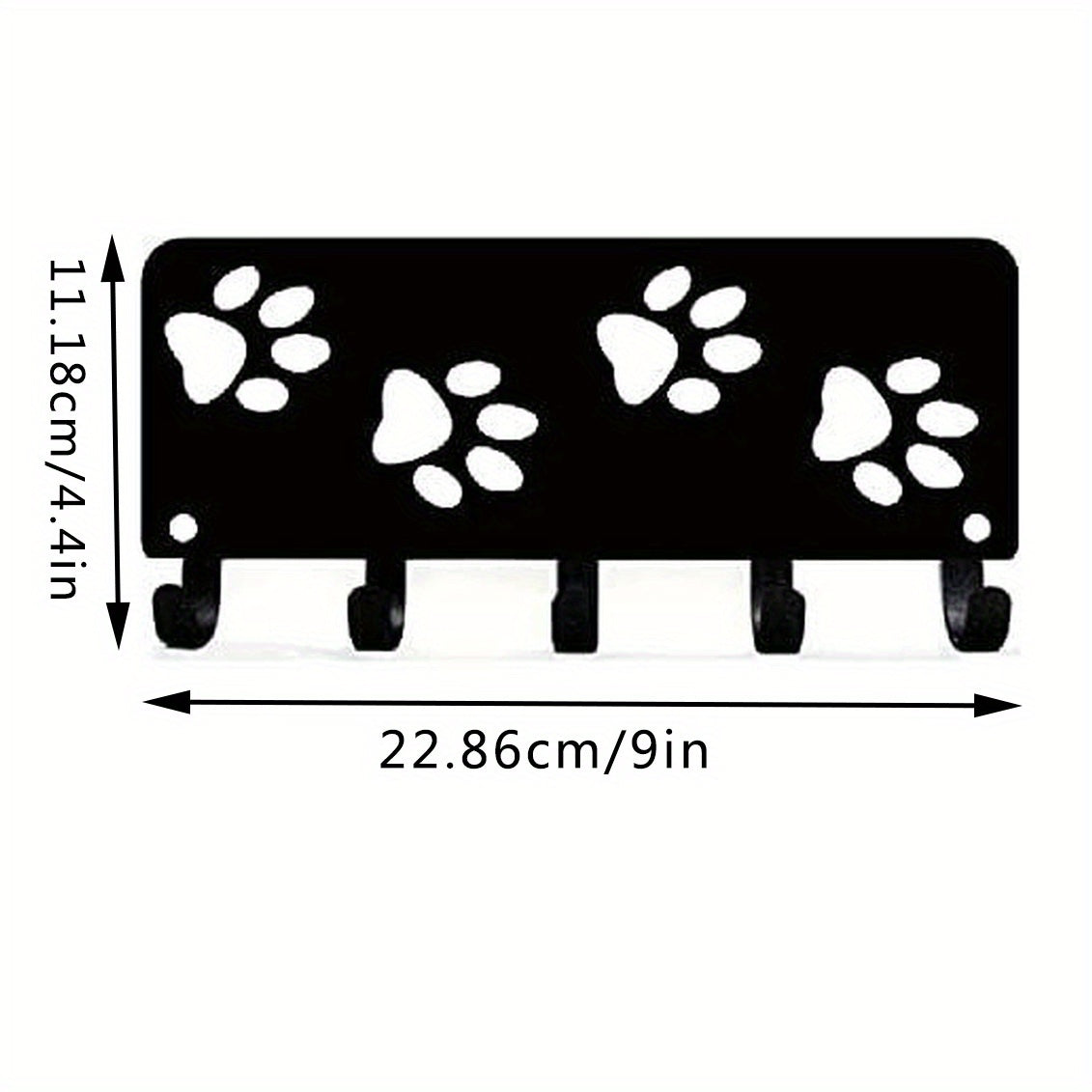 Ganchos metálicos modernos con diseño de patas de gato y perro, organizador de pared para abrigos y accesorios, fácil de instalar, decoración para el hogar que ahorra espacio - 1 pieza