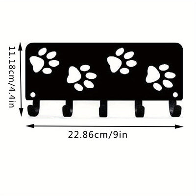 Ganchos metálicos modernos con diseño de patas de gato y perro, organizador de pared para abrigos y accesorios, fácil de instalar, decoración para el hogar que ahorra espacio - 1 pieza