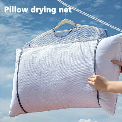 1/2 piezas de red multifuncional para secar ropa, bolsa de malla para almohadas y juguetes, cuidado de telas, ahorro de espacio y organización