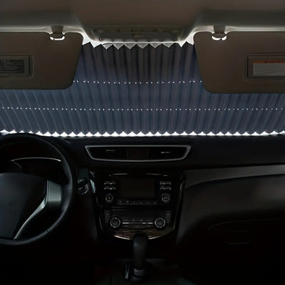 Persiana Automática Retráctil para Auto de Fácil Instalación con Protección UV y Aislamiento Térmico, Cortina Opaca Adhesiva