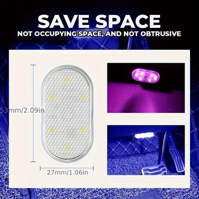 1pc Universal Ajuste USB Recargable Luz de Piso LED para Coche, Sensible al Tacto, ≤36V Voltaje de Funcionamiento, Compatible con Serie de Coches Americanos, para Vehículos, Camiones, Furgonetas