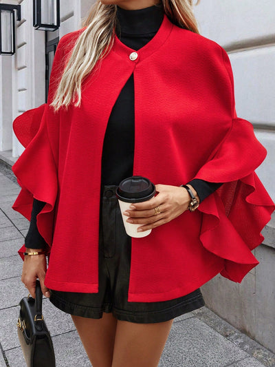 Clasi sueter de lana minimalista de unicolor con botones al frente y manga larga para mujer, uso casual diario