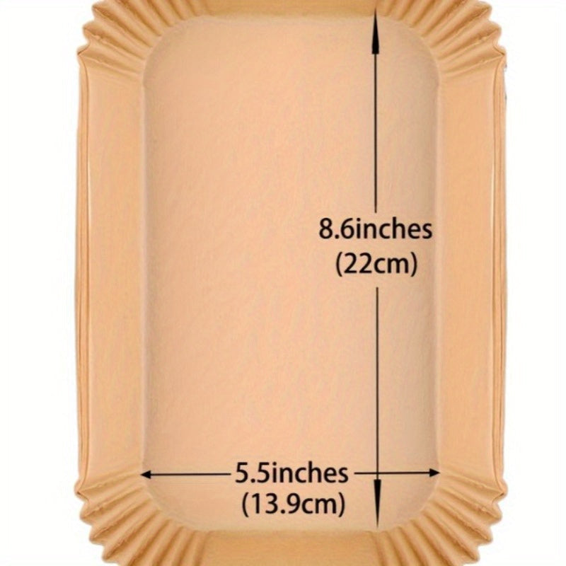 100 piezas de papel para freidor de aire antiadherente - Hojas de hornear resistentes al calor, a la grasa y al agua, adecuadas para freidor de aire, asado de carne y barbacoa - Ideal para cocineros caseros y entusiastas de la barbacoa, un must-have para