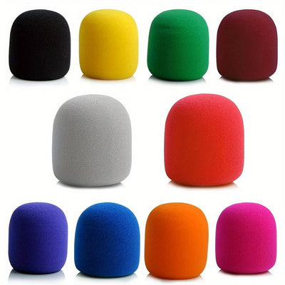 4 unidades de Fundas de Espuma de Microfono de Alta Calidad - Gruesas, Flexibles y Lavables para Uso en Mano y en Escenario - Ajuste Universal para Karaoke, DJ y Radiodifusión - Colores Variados
