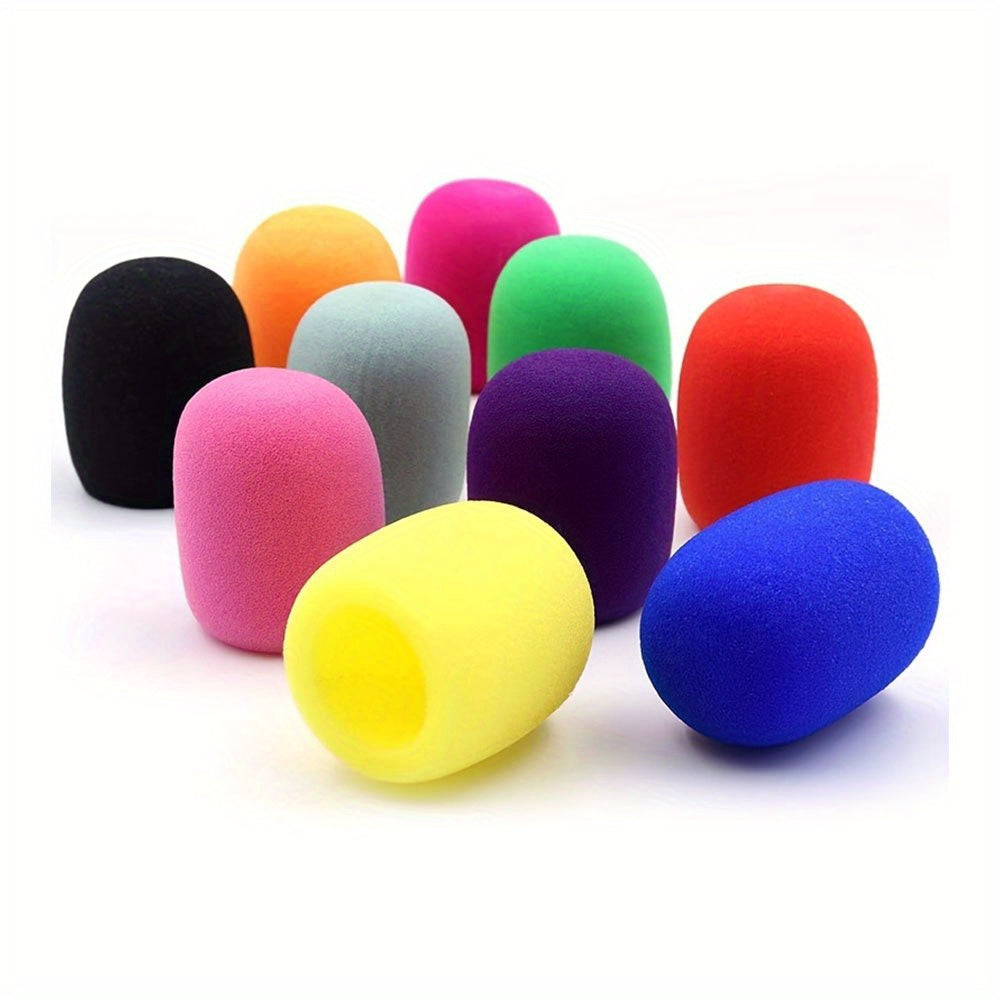 4 unidades de Fundas de Espuma de Microfono de Alta Calidad - Gruesas, Flexibles y Lavables para Uso en Mano y en Escenario - Ajuste Universal para Karaoke, DJ y Radiodifusión - Colores Variados