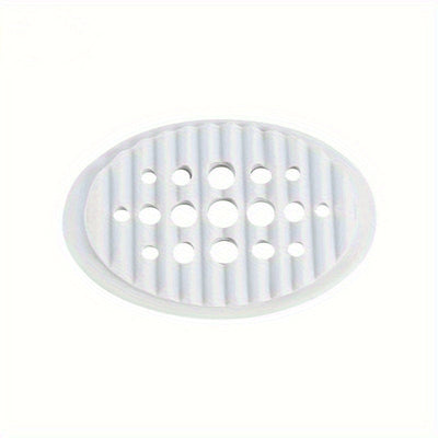 Jabonera Ovalada de Silicona con Drenaje - Auto-Drenante, Soporte Multifuncional para Jabón de Baño y Estante de Almacenamiento