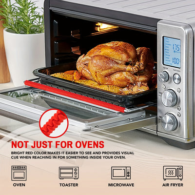 2 paquetes de protectores de bordes de rejilla de horno de silicona - Protectores de estantes de horno resistentes al calor, sin BPA, aptos para alimentos, prevención de quemaduras, herramienta de cocina para la seguridad del horno