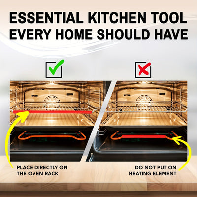 2 paquetes de protectores de bordes de rejilla de horno de silicona - Protectores de estantes de horno resistentes al calor, sin BPA, aptos para alimentos, prevención de quemaduras, herramienta de cocina para la seguridad del horno