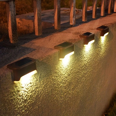 12pcs Luces Solares LED para Escalones - Fácil Instalación, Encendido/Apagado Automático para Terrazas, Escaleras, Cercas y Patios - Iluminación Exterior Eficiente en Energía