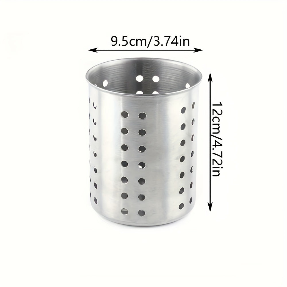 Soporte para utensilios de acero inoxidable - Organizador multiusos para cocina para palillos, cucharas, tenedores, cuchillos - Almacenamiento de cubiertos de calidad alimentaria para uso doméstico y comercial