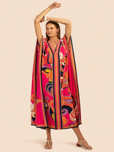 Bata de playa de una sola pieza con mangas largas y posicionamiento de estampado para vacaciones, camisa de cubrimiento de bikini protectora contra el sol