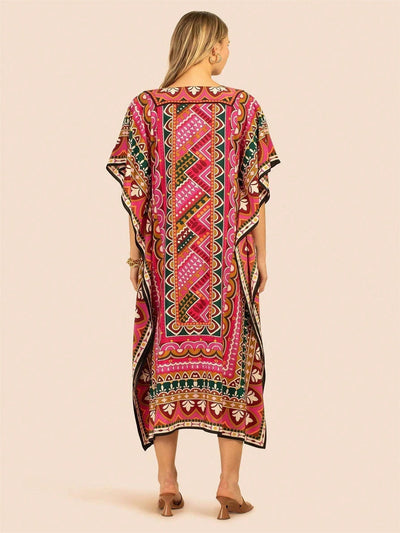 Bata de playa de una sola pieza con mangas largas y posicionamiento de estampado para vacaciones, camisa de cubrimiento de bikini protectora contra el sol