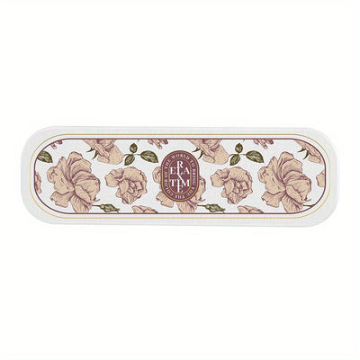 Alfombrilla de baño absorbente de gel de sílice: Soporte para cepillos de dientes y jabón para baño - 22,5 cm x 8,86 pulgadas