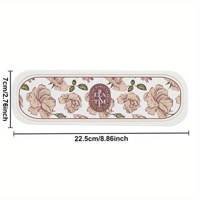 Alfombrilla de baño absorbente de gel de sílice: Soporte para cepillos de dientes y jabón para baño - 22,5 cm x 8,86 pulgadas