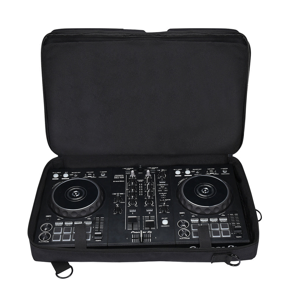 Estuche de transporte para controlador de DJ multifuncional con correa de hombro ajustable, bolsa organizadora de cables de viaje portátil de poliéster duradero.