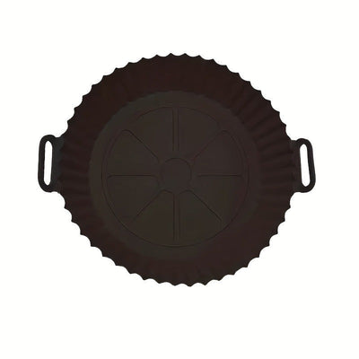 1pc Sartén de silicona multiusos para freidora, resistente al calor, de grado alimenticio, reciclable, engrosada, con tapete antiadherente para hornear, para cocina doméstica, horneado