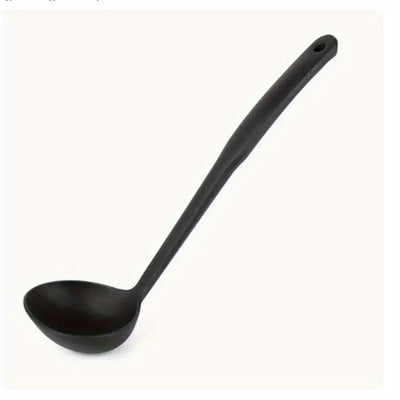 1pc Cucharón de Sopa Ergonómico de Nylon - Antiadherente, Mango Largo para Sopas, Salsas y Mezclar - Utensilio de Cocina Duradero con Almacenamiento Colgante