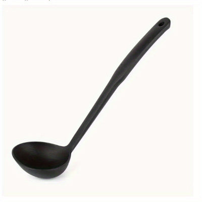 1pc Cucharón de Sopa Ergonómico de Nylon - Antiadherente, Mango Largo para Sopas, Salsas y Mezclar - Utensilio de Cocina Duradero con Almacenamiento Colgante