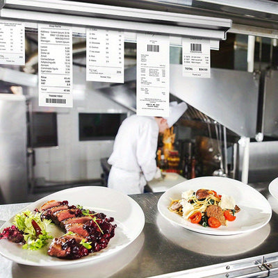 Soporte para órdenes de acero inoxidable, organizador de recibos para restaurantes, porta tickets metálico para cocina, pedidos para llevar, organizador de facturas para oficina, barra para cheques de café - soporte para notas de pedidos de montaje en pa