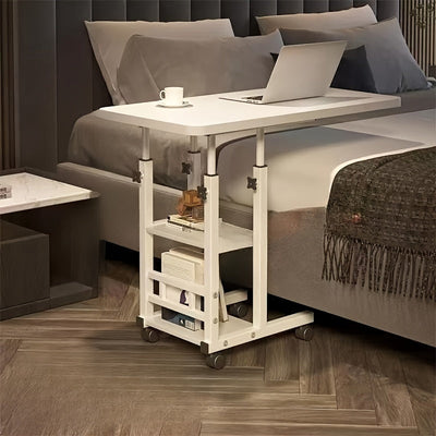 Tabla Plegable de Altura Ajustable y Extensible - Escritorio Portátil Sin Madera para Oficina en Casa, Dormitorio y Uso al Lado del Sofá - Diseño Ahorra Espacio, Muebles de Oficina