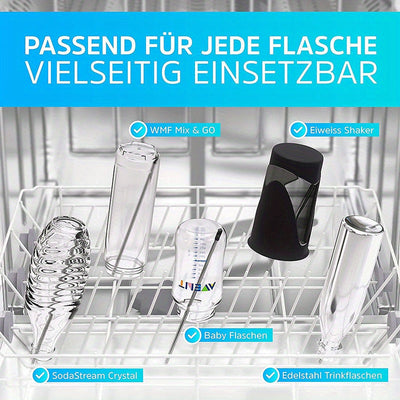 Soportes para botellas de 5 piezas resistentes al lavavajillas para bastidores estándar - Accesorio para lavado seguro de botellas de soda, vino y agua sin batería
