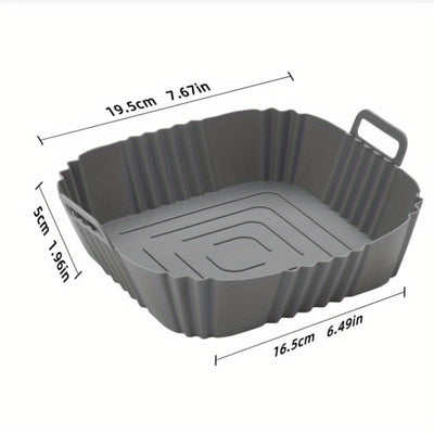 Revestimiento de Silicona Reutilizable para Freidora de Aire - Bandeja Antiadherente para Pizza y Pollo Frito, Accesorio Esencial de Cocina, Accesorios para Freidora de Aire