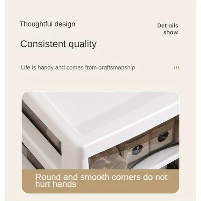 Gabinete versátil para escritorio con cajones extraíbles, organizador plástico impermeable para oficina, dormitorio o residencia estudiantil, ideal para snacks y artículos varios, gabinete pequeño para escritorio