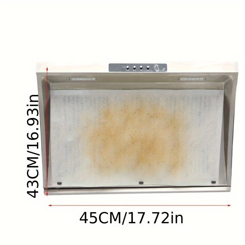 12 Piezas de Cubierta Antigrasa para Campana Extractora, Papel Absorbente de Aceite Desechable con Malla Filtrante, Accesorios de Cocina
