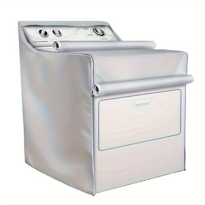 1/2 piezas de cubierta premium para lavadora y secadora - Tela gruesa de 210D duradera con 2 cremalleras, diseño conveniente, se adapta a la mayoría de las lavadoras/secadoras de carga superior o frontal, universal para todas las estaciones, a prueba de