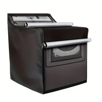 1/2 piezas de cubierta premium para lavadora y secadora - Tela gruesa de 210D duradera con 2 cremalleras, diseño conveniente, se adapta a la mayoría de las lavadoras/secadoras de carga superior o frontal, universal para todas las estaciones, a prueba de