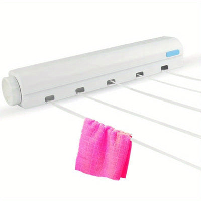 Tendedero retráctil para ropa de interior - Montado en la pared, Ahorro de espacio, Tendedero invisible para ropa para baño, Material plástico