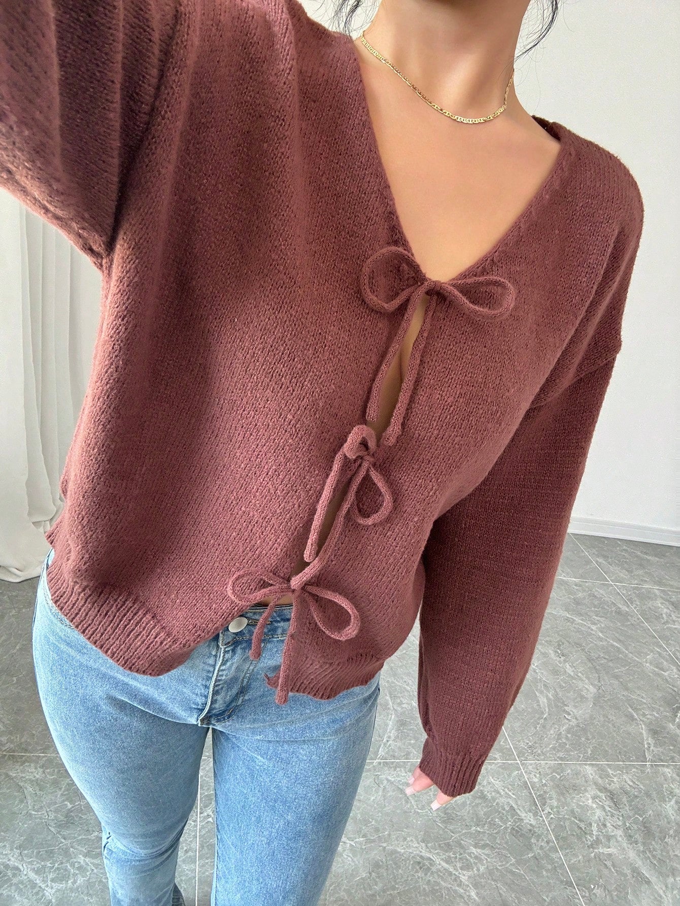 Prive chaqueta de punto con cremallera de unicolor informal, versatil para otono/invierno