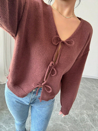 Prive chaqueta de punto con cremallera de unicolor informal, versatil para otono/invierno