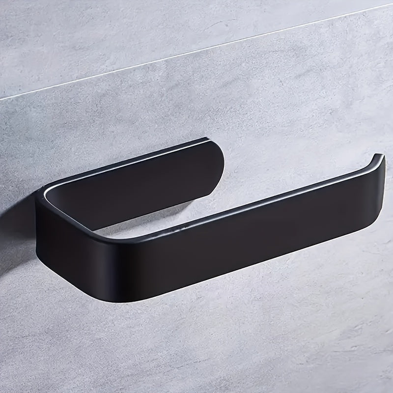 Soporte de papel higiénico de plástico para montar en la pared, instalación sin taladro, estantería colgante para baño, diseño moderno para organización fácil, estantería de pie