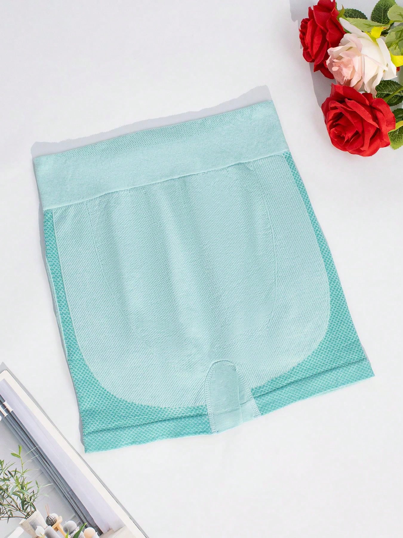 1 pieza shorts de yoga de cintura alta sin costuras amarillos, shorts comodos y transpirables con control de abdomen y levantamiento