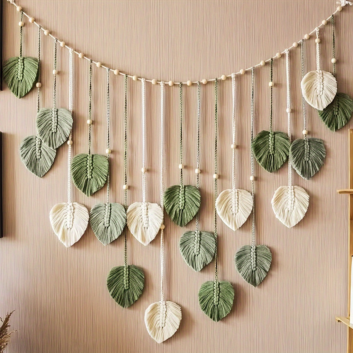 Decoración de pared de caña de abeja Boho Chic - Ligero, duradero y de poliéster, no necesita energía eléctrica - Ideal para dormitorio y sala de estar, estilo de hogar Boho, decoración de hogar Boho