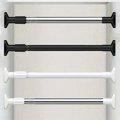 1 pieza de varilla telescópica ajustable sin taladro - Varilla metálica versátil para cortinas de ducha, puertas, soporte de armario y secado, instalación fácil, ideal para accesorios de baño, cortinas de ducha para baño