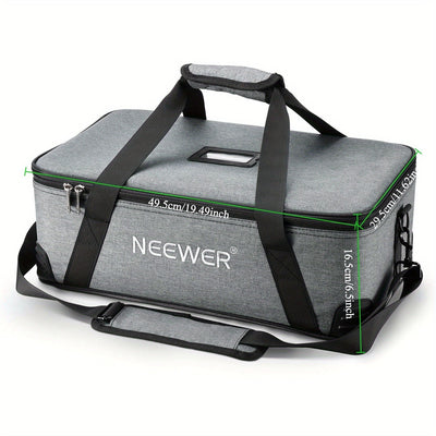 Neewer Bolsa de Transporte para Estudio con Acolchado de Espuma Móvil para Vision 4 ML300, CB60, RGB, MS60, MS150B - Funda de Viaje Duradera de Tela Oxford con Correa para el Hombro y Asa, Pies de Goma Antideslizantes y Antigolpes, Almacenamiento Portáti