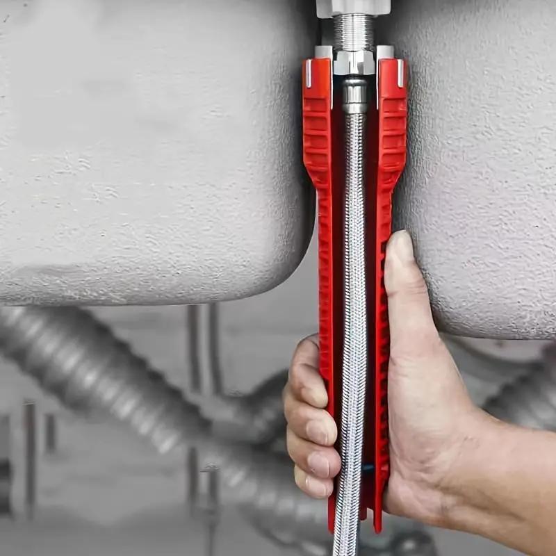1pc Llave de fregadero de alta calidad 5-en-1 multifuncional - Plástico duradero, ajuste universal para grifo e instalación de baño