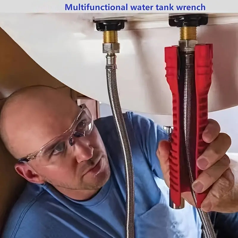 1pc Llave de fregadero de alta calidad 5-en-1 multifuncional - Plástico duradero, ajuste universal para grifo e instalación de baño