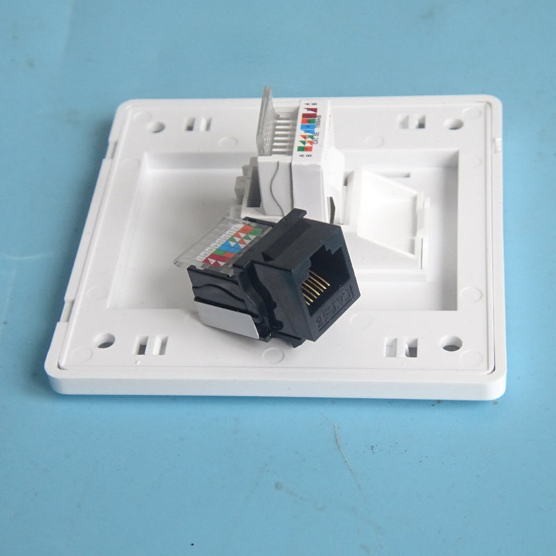 10 Piezas Adaptador de Red Ethernet CAT.5E RJ45 para Computadoras - Inteligente, Controlado por Aplicación, Sin Batería Necesaria, Conectores Negros y Blancos con Pines Codificados por Colores