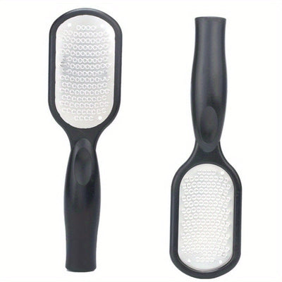 Limpiador de Pies de Acero Inoxidable | Mango Ergonómico | Herramienta Manuales para Pieles Suaves y Libres de Callosidades | Sin Electricidad ni Baterías | Raspa Duradera en Color Claro Beige | Ideal para Uso en Salón o Hogar